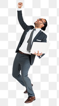 Successful businessman png clipart, transparent background