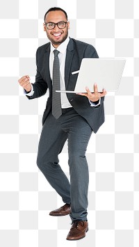 Successful businessman png clipart, transparent background