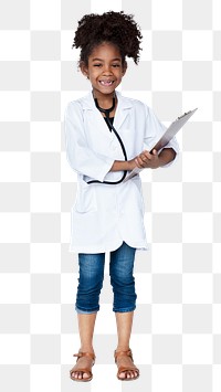 Doctor girl png sticker, children's future career, transparent background