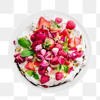 Persian love cake png sticker, pink food photography, transparent background