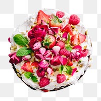 Persian love cake png sticker, pink food photography, transparent background