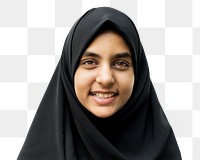 Smiling young Muslim woman mockup