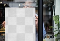 Blank paper poster png mockup