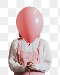 Woman with a single balloon