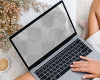 Laptop screen png mockup, digital device