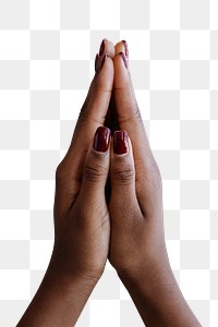 Praying hands gesture transparent png