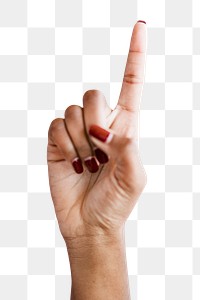 Hand gesture for question or number 1 transparent png