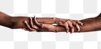 Arms holding on transparent png
