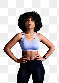 Sporty and confident woman transparent png