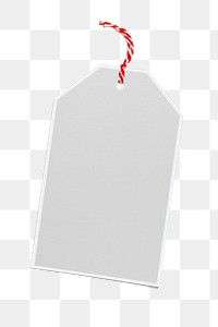 Handmade gray paper tag transparent png