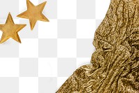 Gold stars and gold sequin transparent png