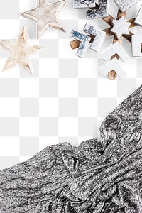 Silver Christmas ornaments background transparent png