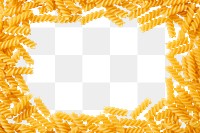 Uncooked pasta frame transparent png