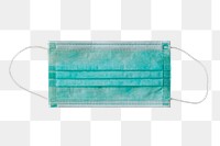 Green surgical mask transparent png