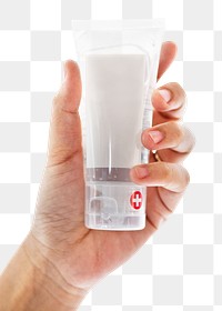 Hand sanitizer gel tube transparent png