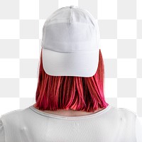 Women's white cap mockup png