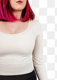 Women's plus zize top mockup png apparel 