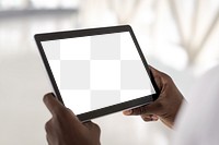 Transparent tablet screen mockup png