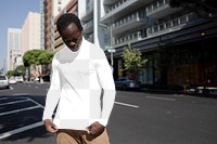 Png men&rsquo;s turtleneck mockup apparel street shoot