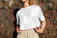 Png women’s crop top mockup beach apparel photoshoot