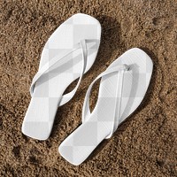 Flip-flops png transparent apparel mockup beach fashion outdoor