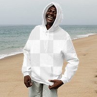 Png men&rsquo;s hoodie transparent mockup basic winter apparel photoshoot