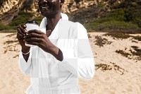 Png bathrobe mockup men’s fashion shoot