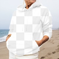 Png transparent hoodie mockup senior winter women&rsquo;s fashion beach shoot