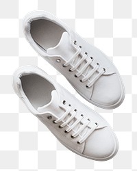 Woman's shoes png white canvas sneakers