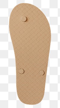 Beige flip flop bottom png slipper