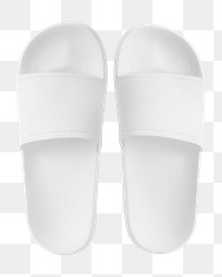 White slide sandal slippers png