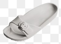 Png white buckle slide sandal slipper mockup