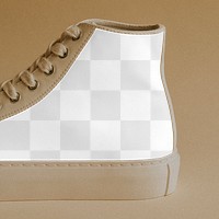 Beige png high top sneakers shoes