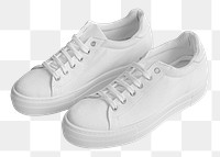 White canvas sneaker png woman's shoes