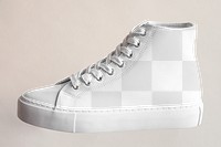 Hight top leather sneakers mockup png