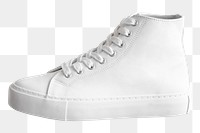 Hight top png white leather sneakers