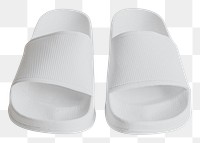 White slide sandal summer png slippers mockup