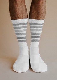 Man wearing socks png mockup