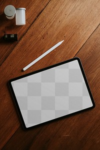 Digital tablet png screen mockup transparent