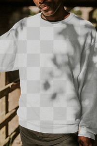 African American man wearing png long sleeves