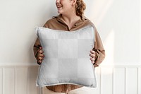 Pillow cushion cover mockup png transparent interior design