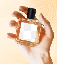 Perfume bottle png mockup minimal style