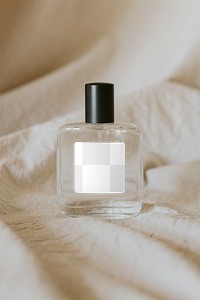 Perfume bottle png mockup minimal style