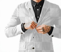 Men&#39;s blazer png apparel mockup urban fashion