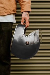 Helmet png mockup for urban biker