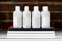 PNG Bottles mockup, hair and beauty product mockup on shelf