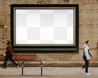 Billboard mockup png, advertisement on the street of London