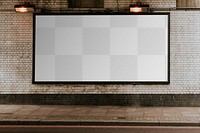 Billboard mockup png, advertisement on the street of London