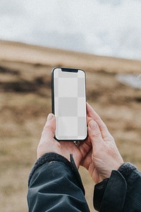 Smartphone screen mockup png digital device