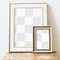 Picture frame png mockup, transparent space for artwork